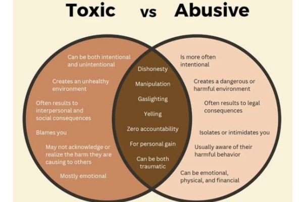 distinguished between toxic and abusive relationships